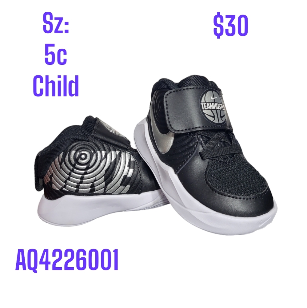 Nike Team Hustle D 9 Sz 5c Sneaker / Shoe / Infant / Baby NWT